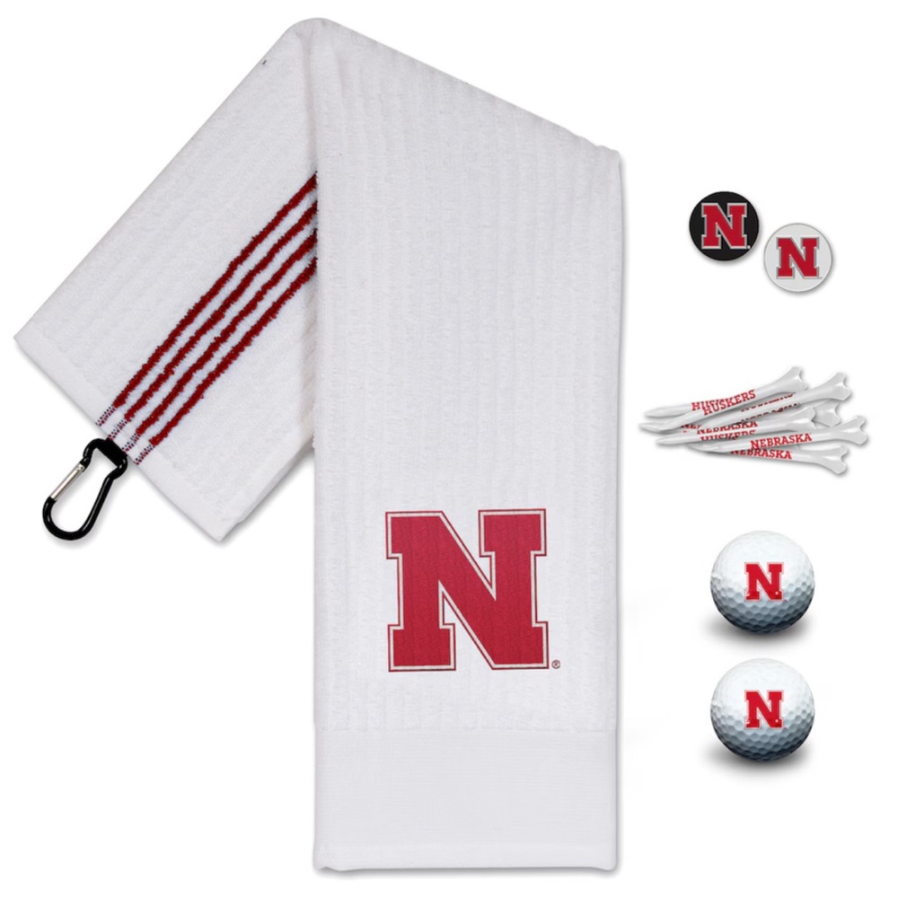 NEW WinCraft Nebraska Huskers Golf Gift Set
